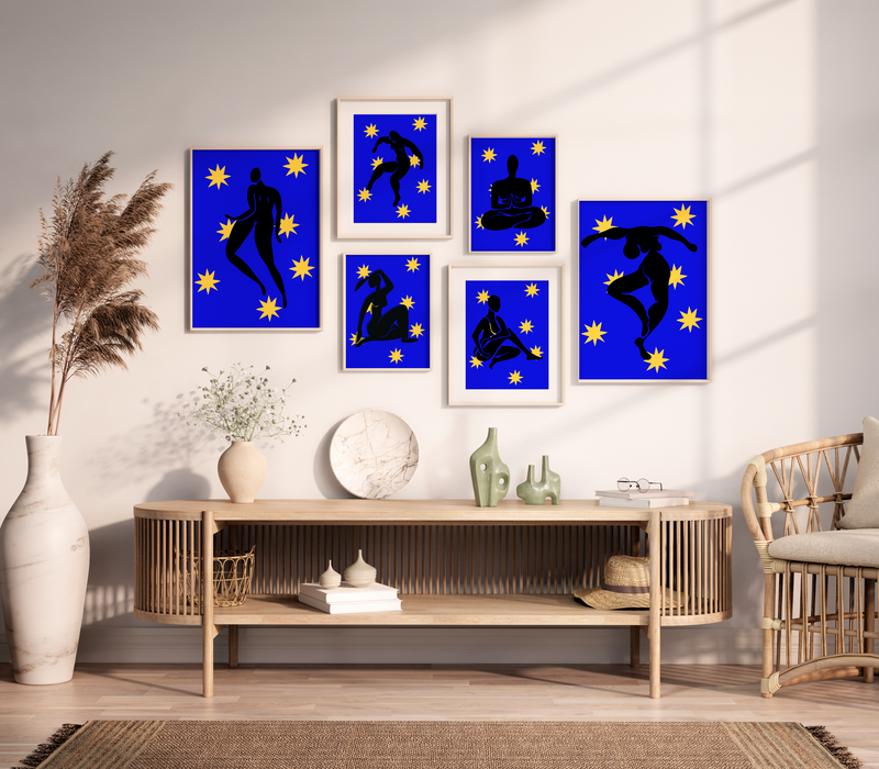 Colorful Room Decor: Set of 6 Matisse-Inspired Art