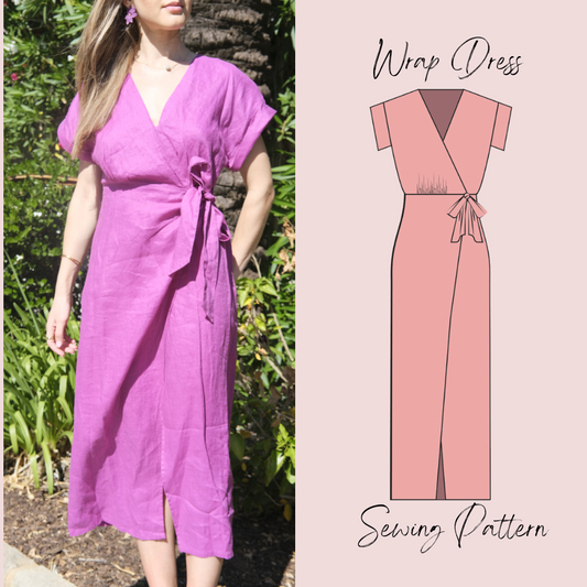 Floral Wrap Dress Sewing Pattern | Sizes 2XS-3XL | DIY Picnic Vibes