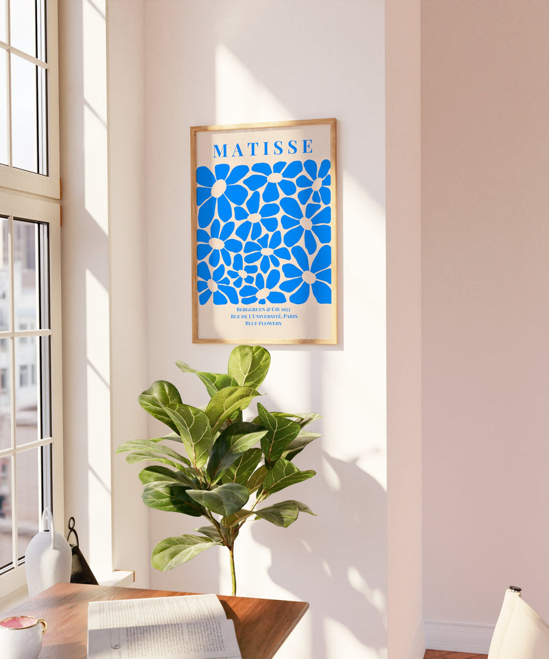 Digital Download Art Prints, Set of 6 Blue Blossom: digital wall art