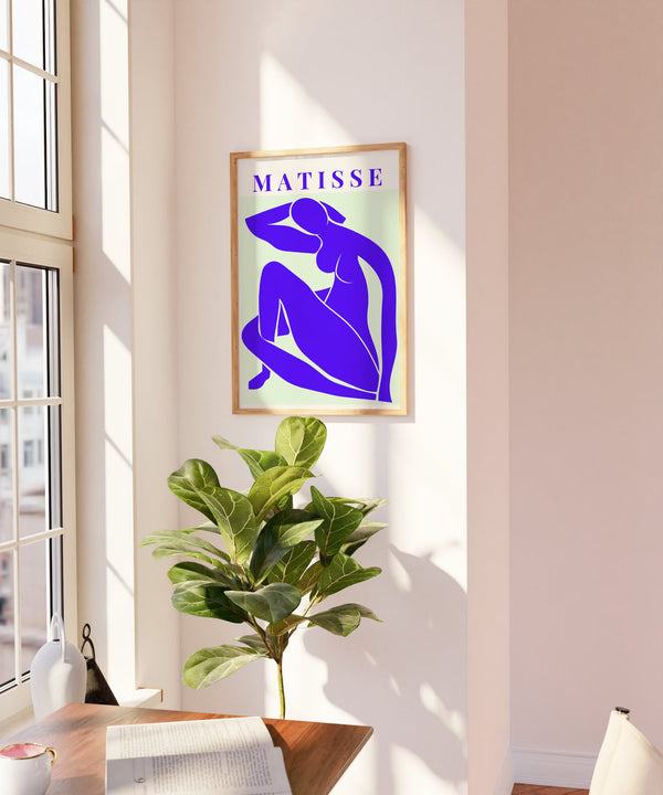 Tranquil Blue Nudes: Matisse-Inspired Digital Download