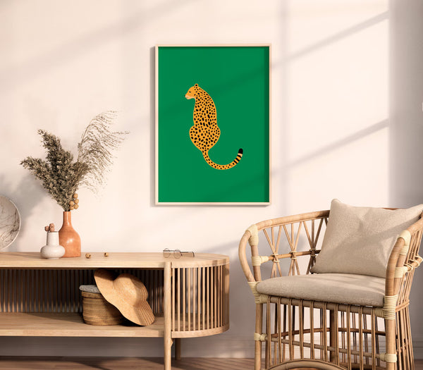 Cheetah Art Print, Neon Safari: Cheetah Print - Digital Download