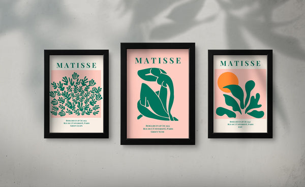 Emerald & Pink: Set of 3 Matisse Digital Downloads