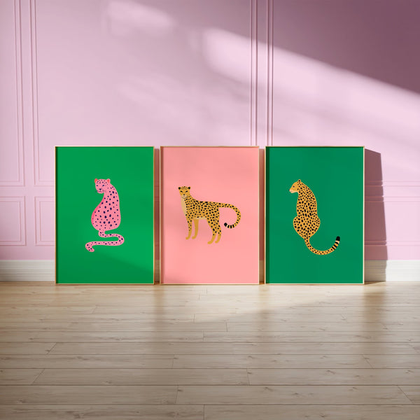 Set of 3 Neon Cheetah Print: Digital Download