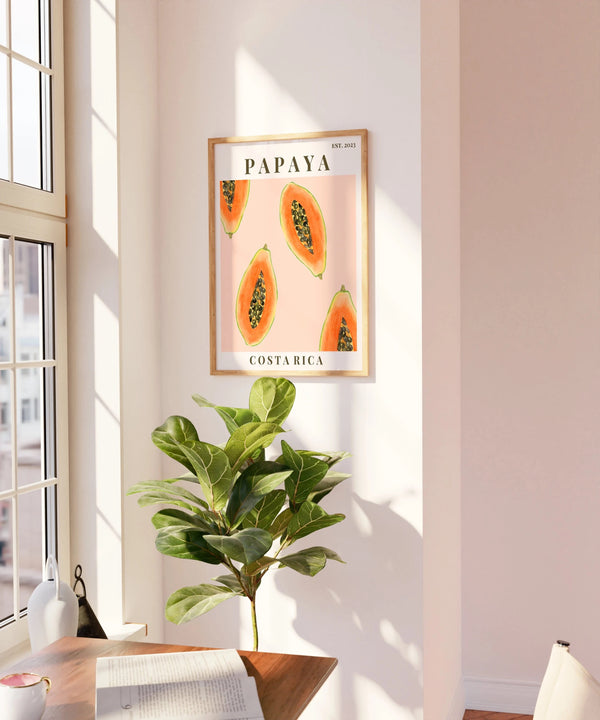 Tropical Papaya Digital Art Print