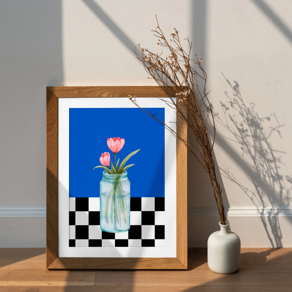 Flower Vases Painting, Colorful Set of 6 Vases with Flowers: Digital Downloads