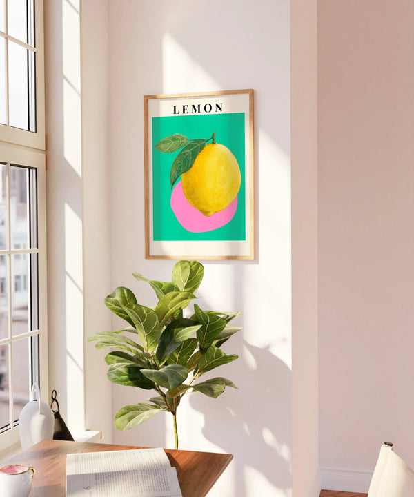 Aesthetic Lemon Art: Digital Download