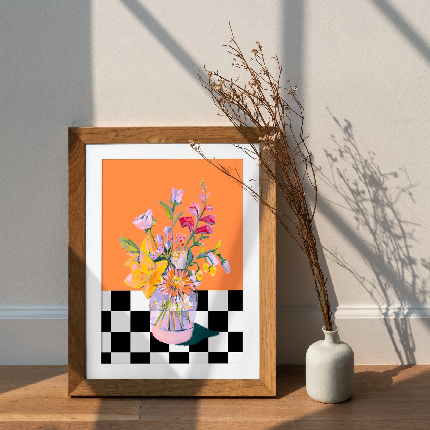 Flower Vases Painting, Colorful Set of 6 Vases with Flowers: Digital Downloads