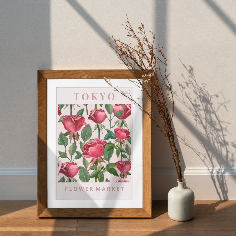 Tokyo Flowers Art Print: Digital Download