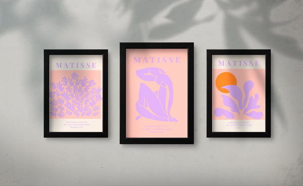 Pastel Art: Set of 3 Matisse-Inspired Digital Downloads