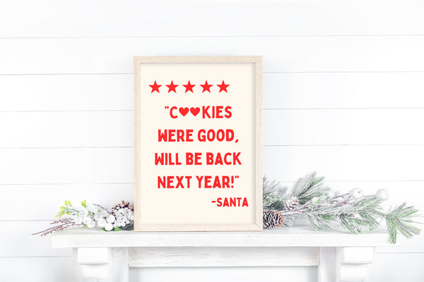 Santa's Cookie Review - Funny Christmas Instant Download