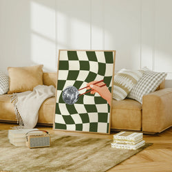 Girly Wall Art, Checkered Elegance: Trendy Room Decor