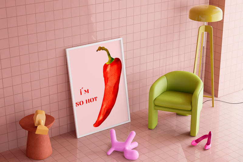 Retro Wall Art, Spice up Your Space: Funny Pepper Digital Download