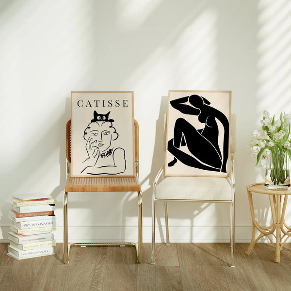 Matisse Wall Art , Modern Matisse: Set of 2 Aesthetic Digital Prints