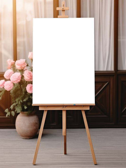 Digital Canvas Mockup for Artwork Presentation