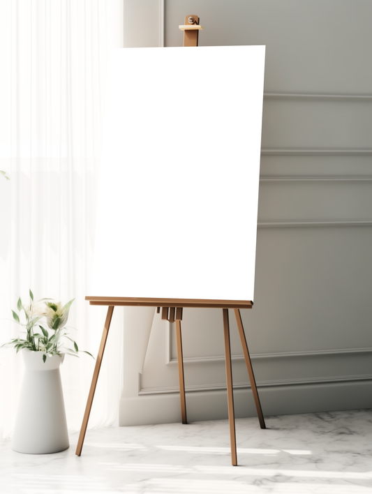 Digital Canvas Mockup for Artwork Presentation