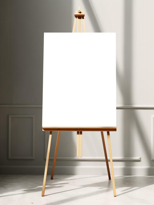 Digital Canvas Mockup for Artwork Presentation