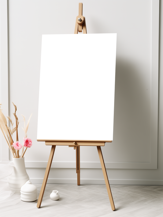 Digital Canvas Mockup for Artwork Presentation